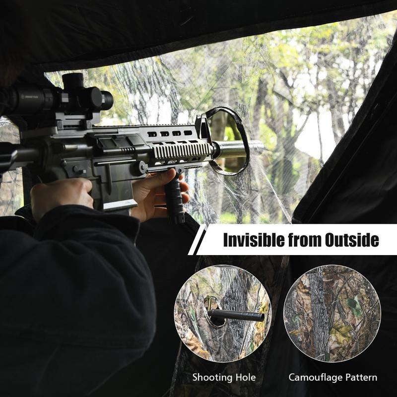 Hunting & Outdoor As - 3 Person Portable Pop-Up Ground Hunting