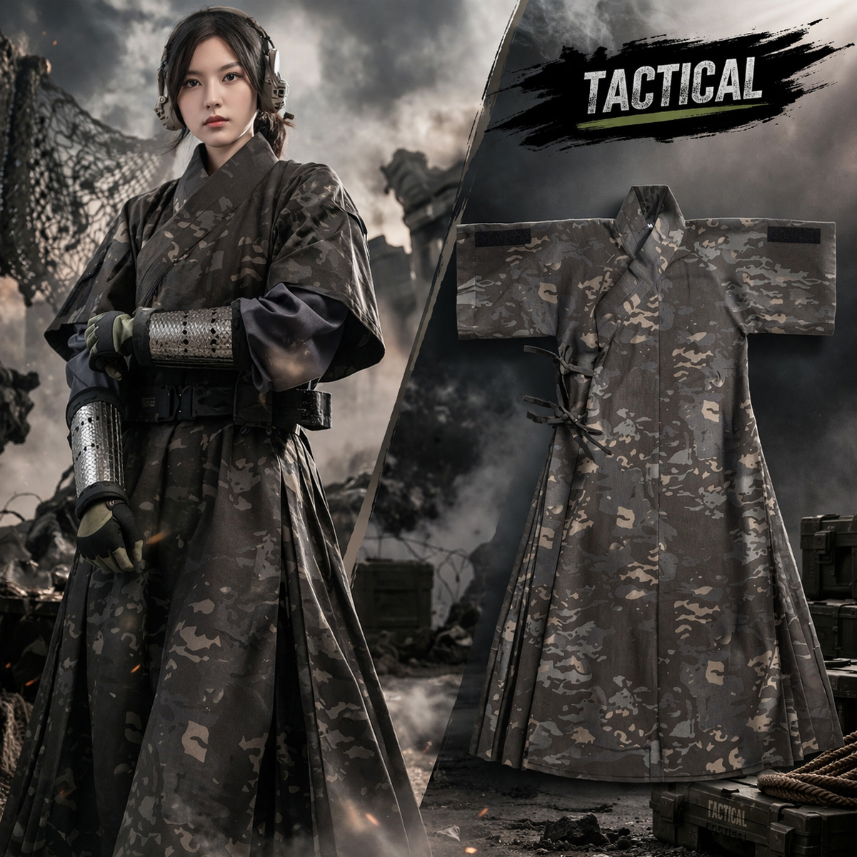 Hunting Outdoor Jacket - Tactical Combat Suit One-piece Camouflage Jacket