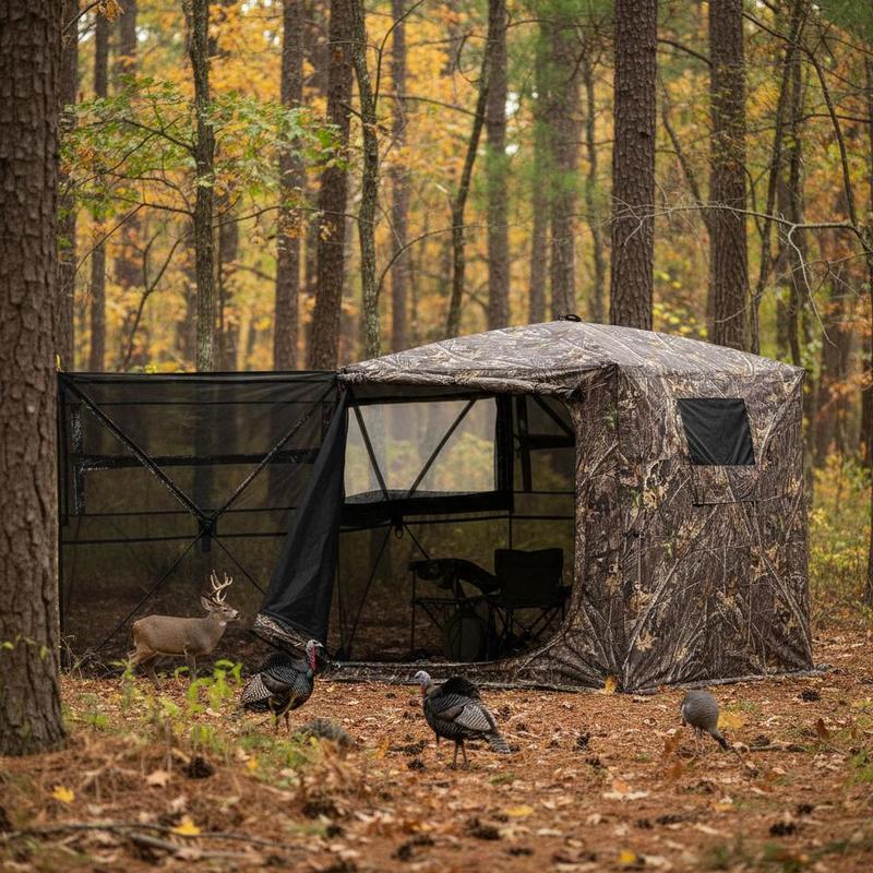 Hunting & Outdoor As - 360 Degree View Ground Concealment Tent