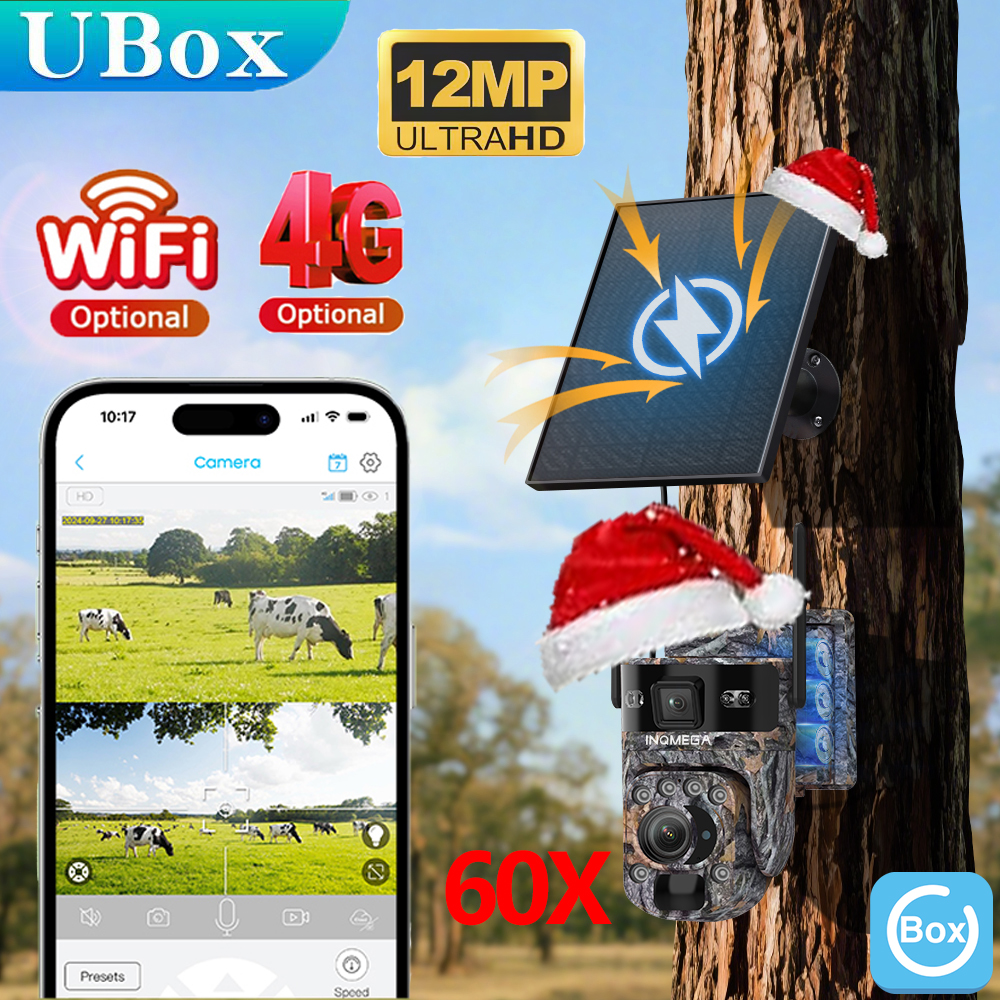 Outdoor Hunting Camera Wireless - INQMEGA 6K 12MP 4G Solar Hunting