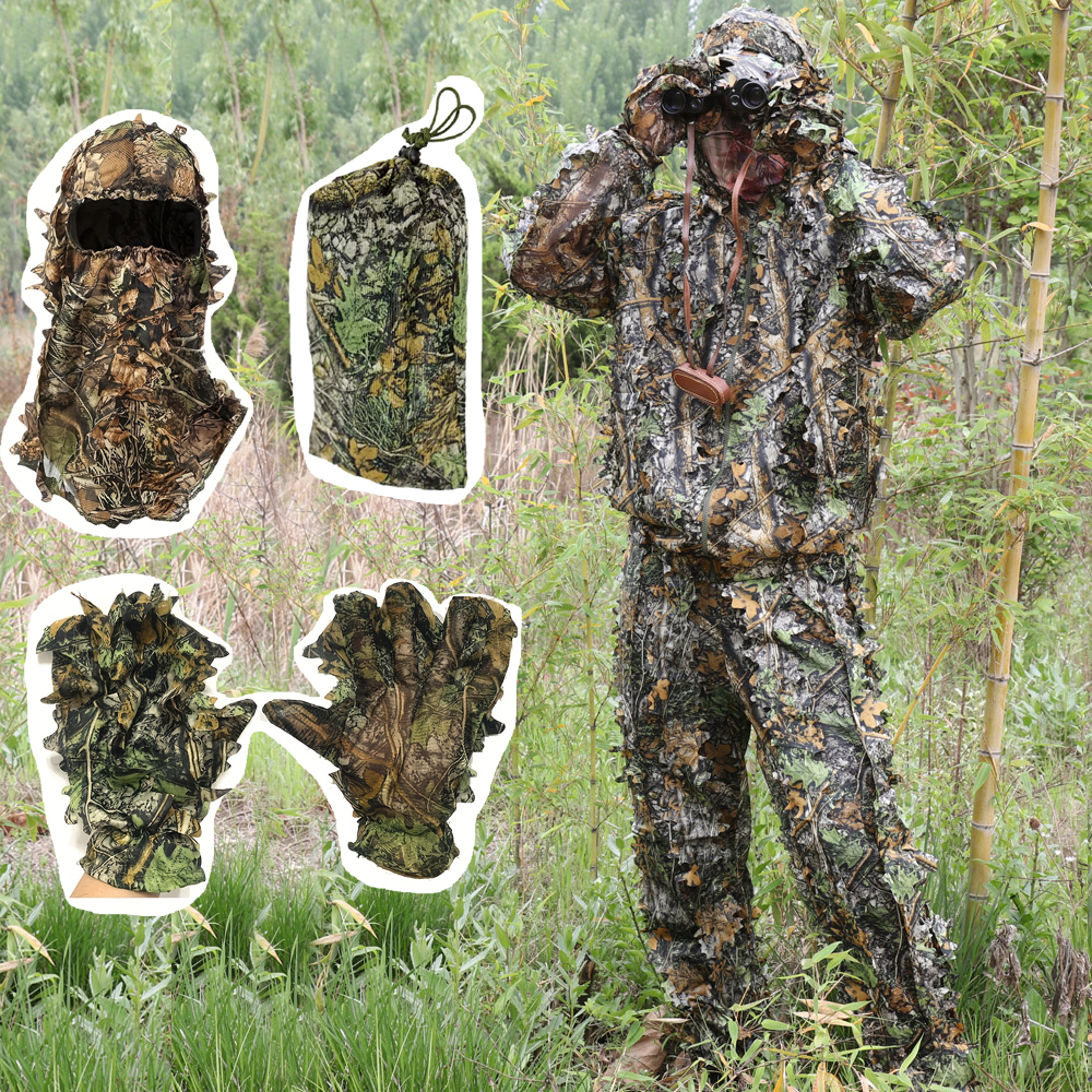 Hunting Suit Jungle Leaves Lig – обзор и цена Outdoor Hunting Photography