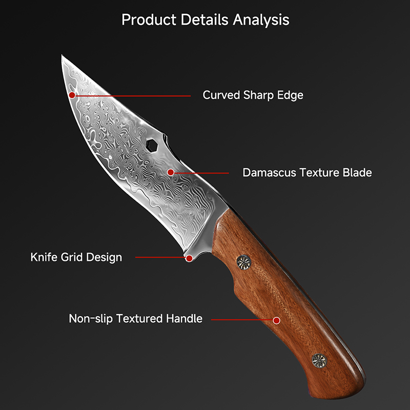 Damascus Outdoor Knife Curved  – обзор и цена Hunting Outdoor Edge Knives