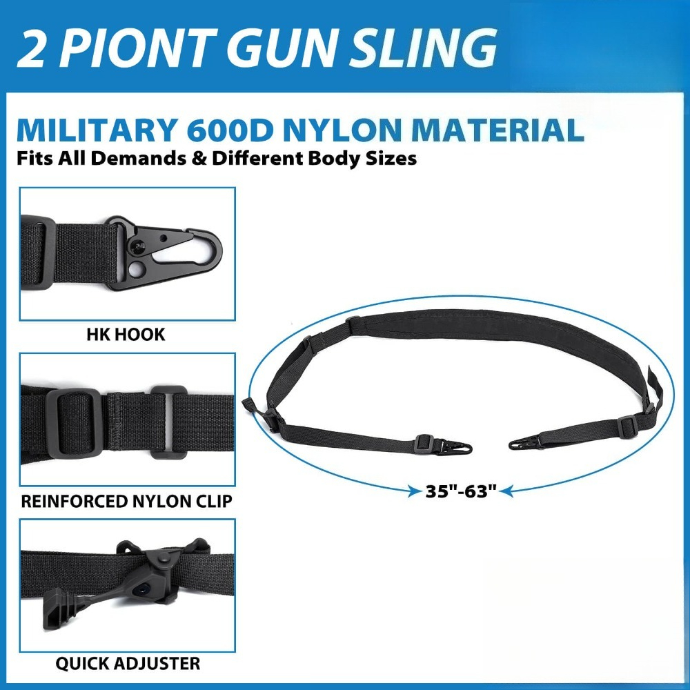 Tactical 2 Point Rifle Sling Q – обзор и цена Outdoor Hunting Rifle