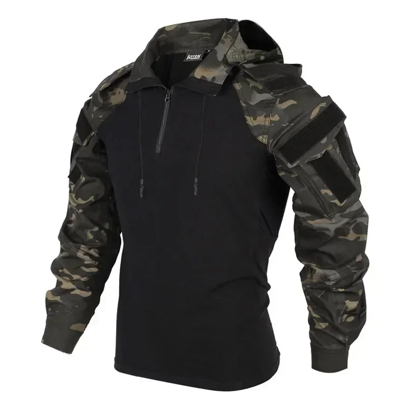 Men's T-shirts 1/4 Zip Long Sl – обзор и цена Outdoor Hunting T Shirts