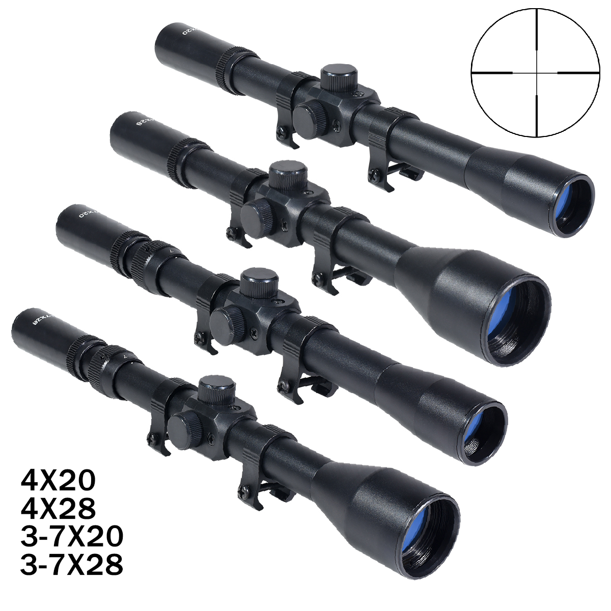 4x20/4x28/3-7x20/3-7x28 Optics – обзор и цена Outdoor Hunting Rifle
