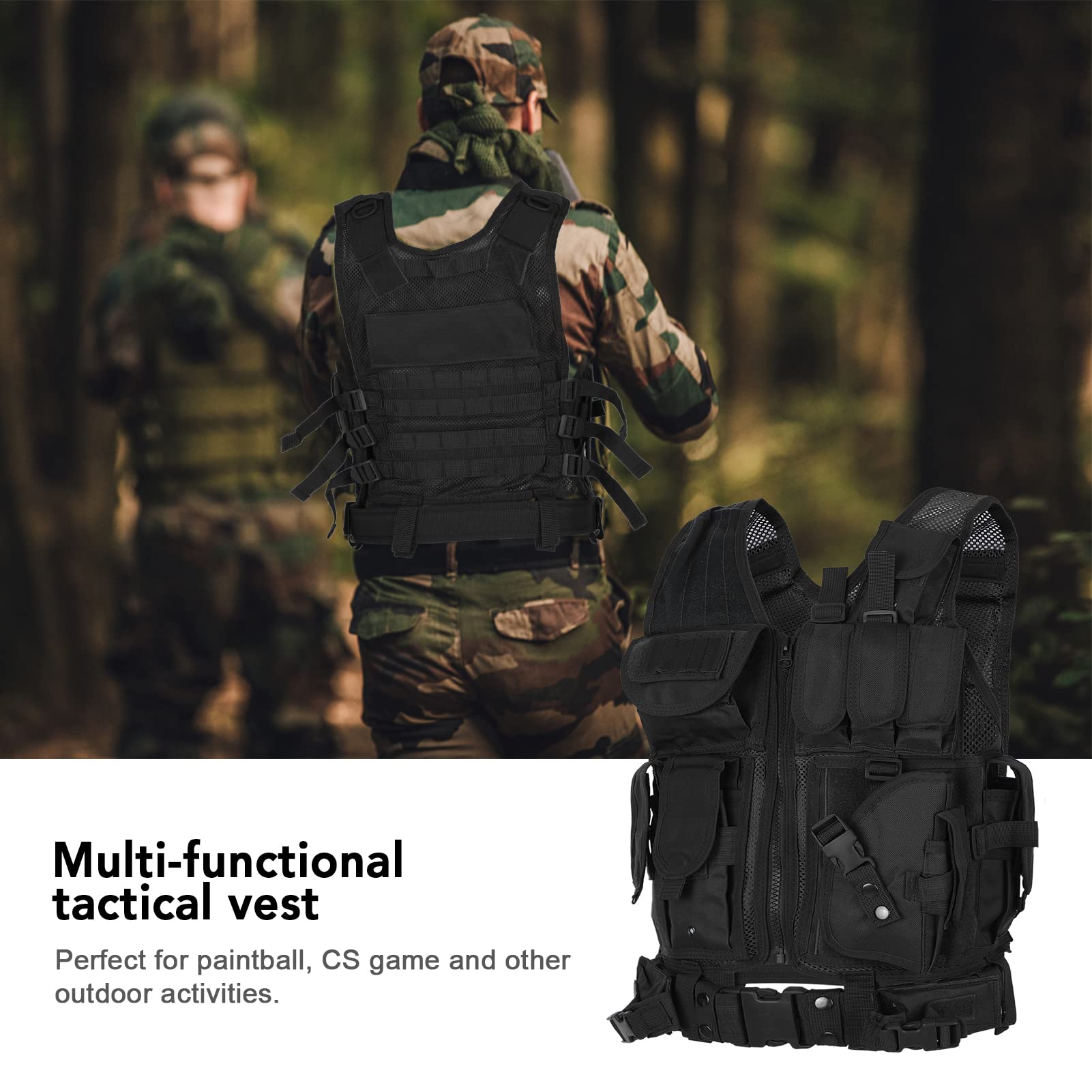 Adjustable Molle Tactical Vest – обзор и цена Hunting Outdoor Jacket