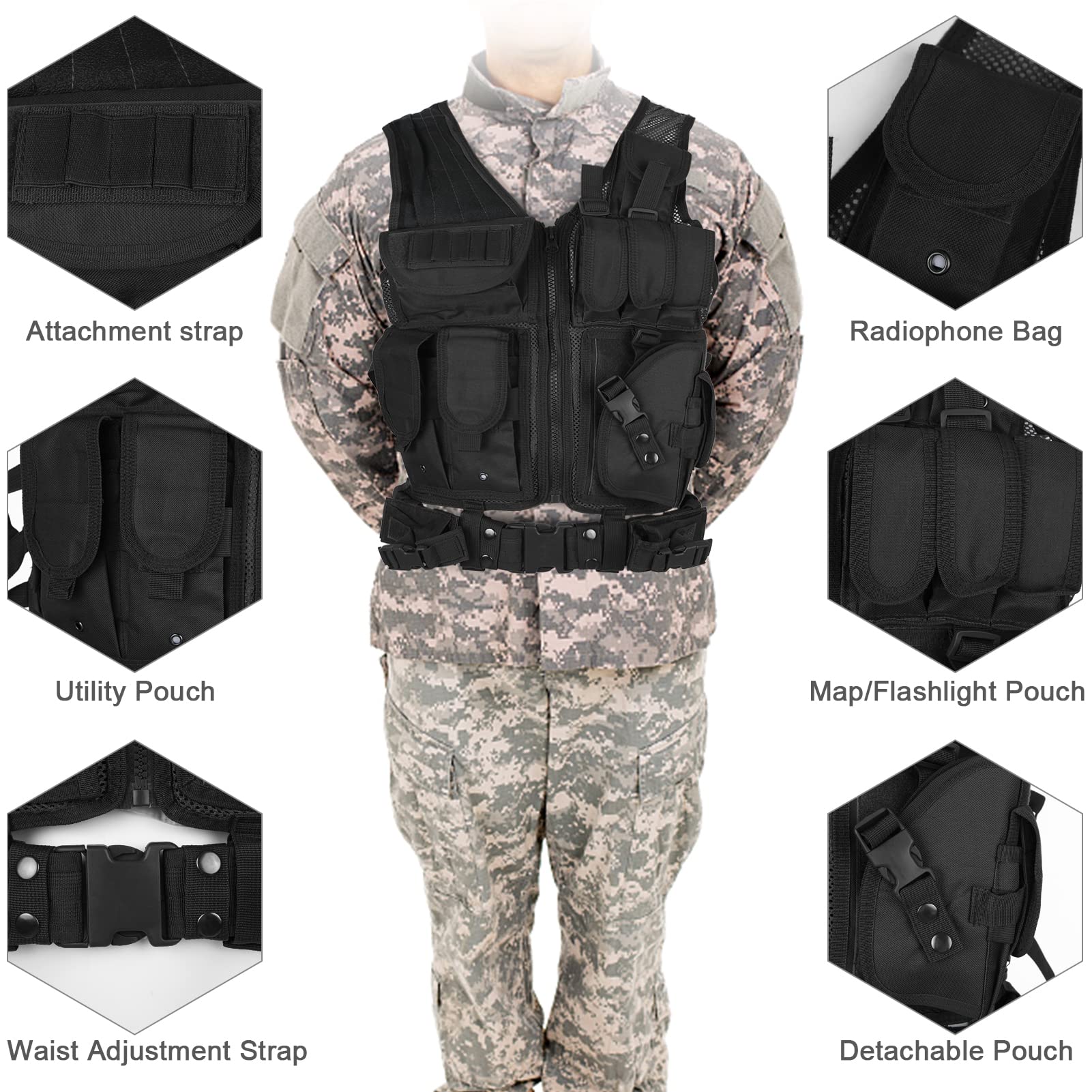 Adjustable Molle Tactical Vest – обзор и цена Hunting Outdoor Jacket