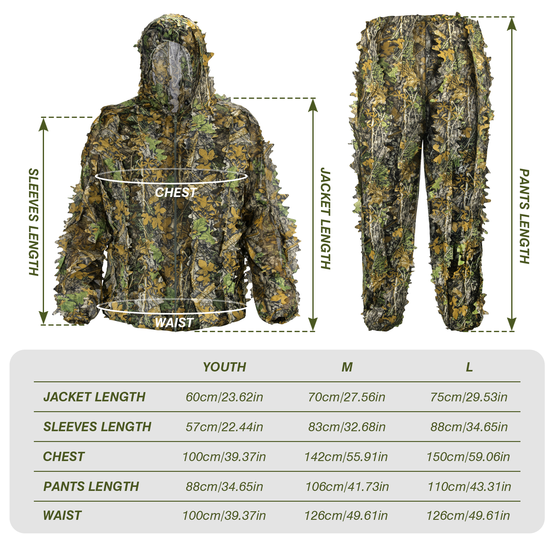 3D Camo Leaf Ghillie Suit Brea – обзор и цена Outdoor Hunting Photography