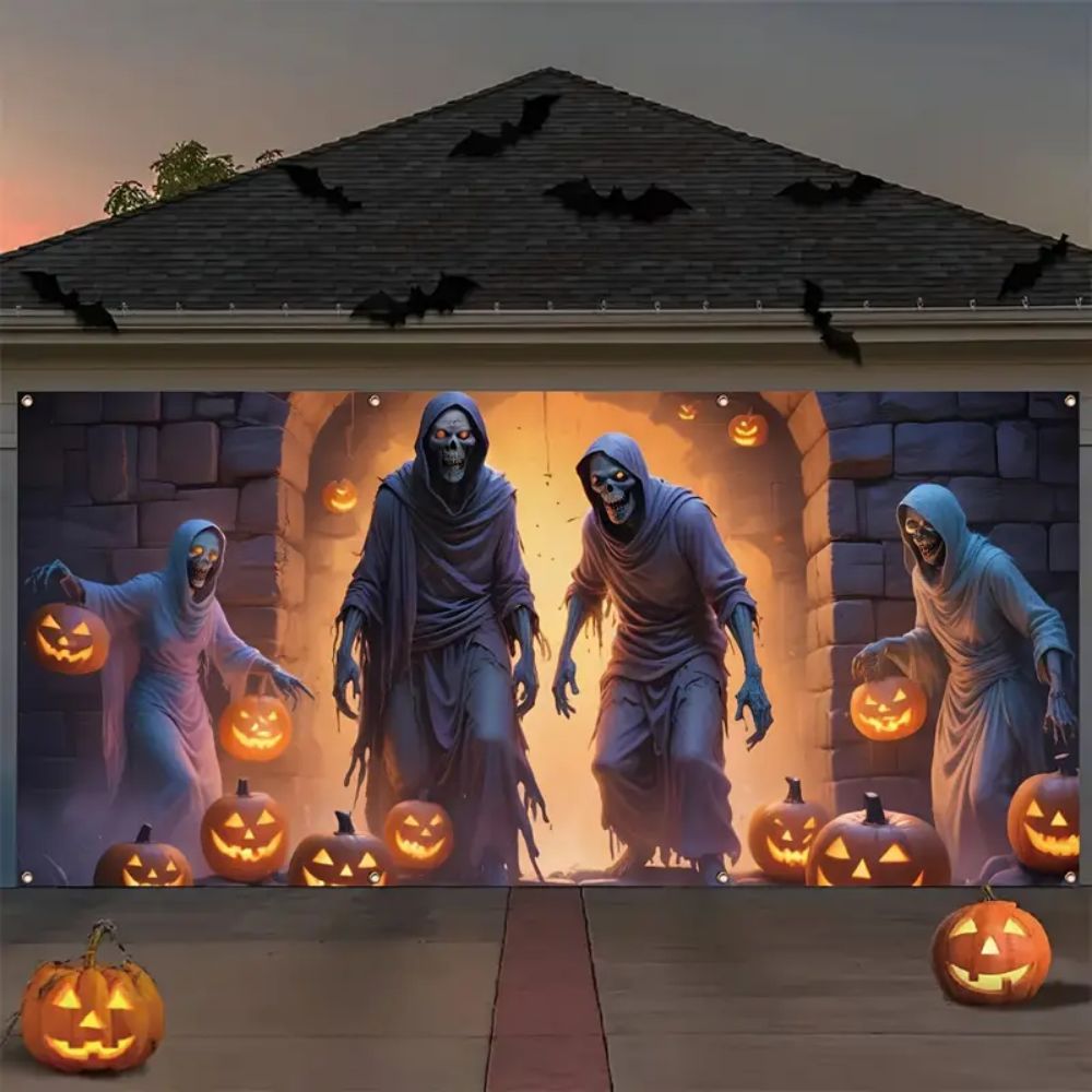VIKAMA Halloween Garage Banner – обзор и цена Hunting Outdoor Background