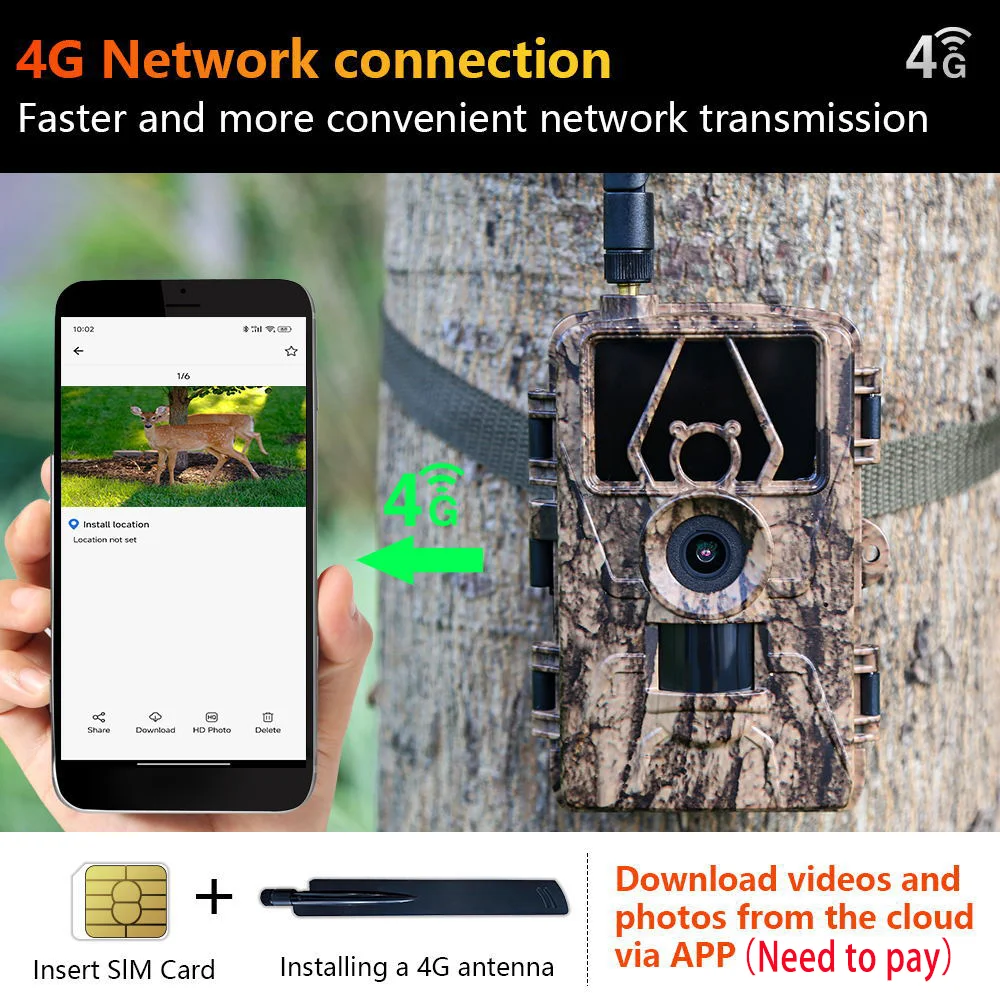 4G LTE Cellular Trail Camera 6 – обзор и цена Outdoor Hunting Camera Wireless