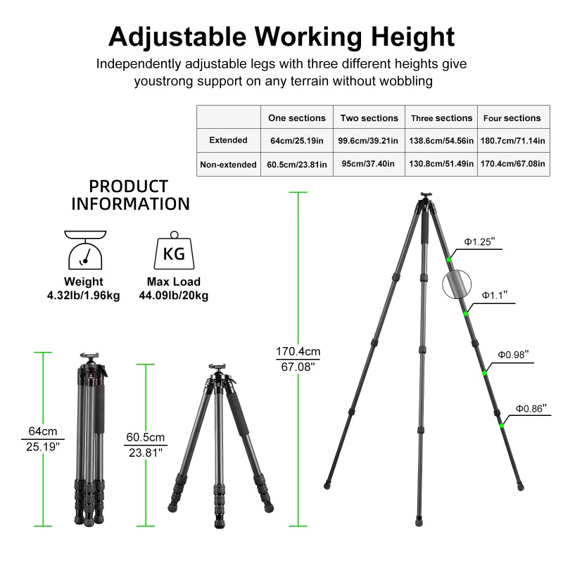 Outdoor Carbon Fiber Tripod Hi – обзор и цена Outdoor Hunting Photography